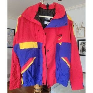Vintage 90s The North Face Vertical Gore Tex Men's Colour Block Jacket Size M/L